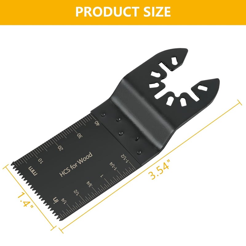Carrollar 100Pcs Oscillating Saw Blades, Universal Oscillating Tool Blades, Multi Tool Blades Kits for Wood Plastics Metal,Quick Release Blades for Dewalt Ryobi Bosch Milwaukee - Image 2